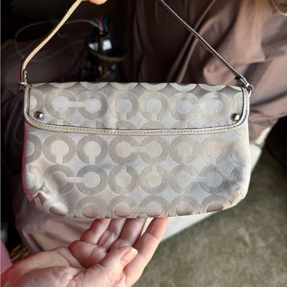 Coach Beige Signature Shoulder Bag - Picture 2 of 3